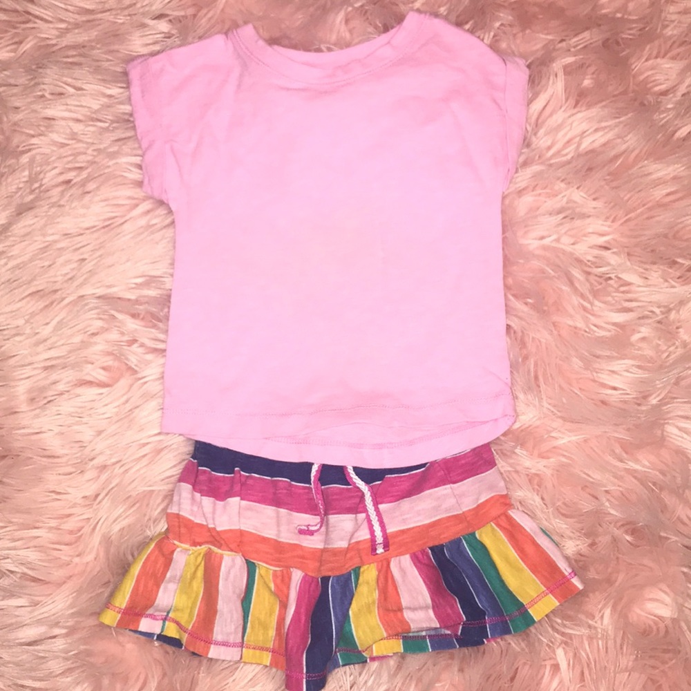 Cat & Jack 2 Pc Skort & T Shirt Outfit
